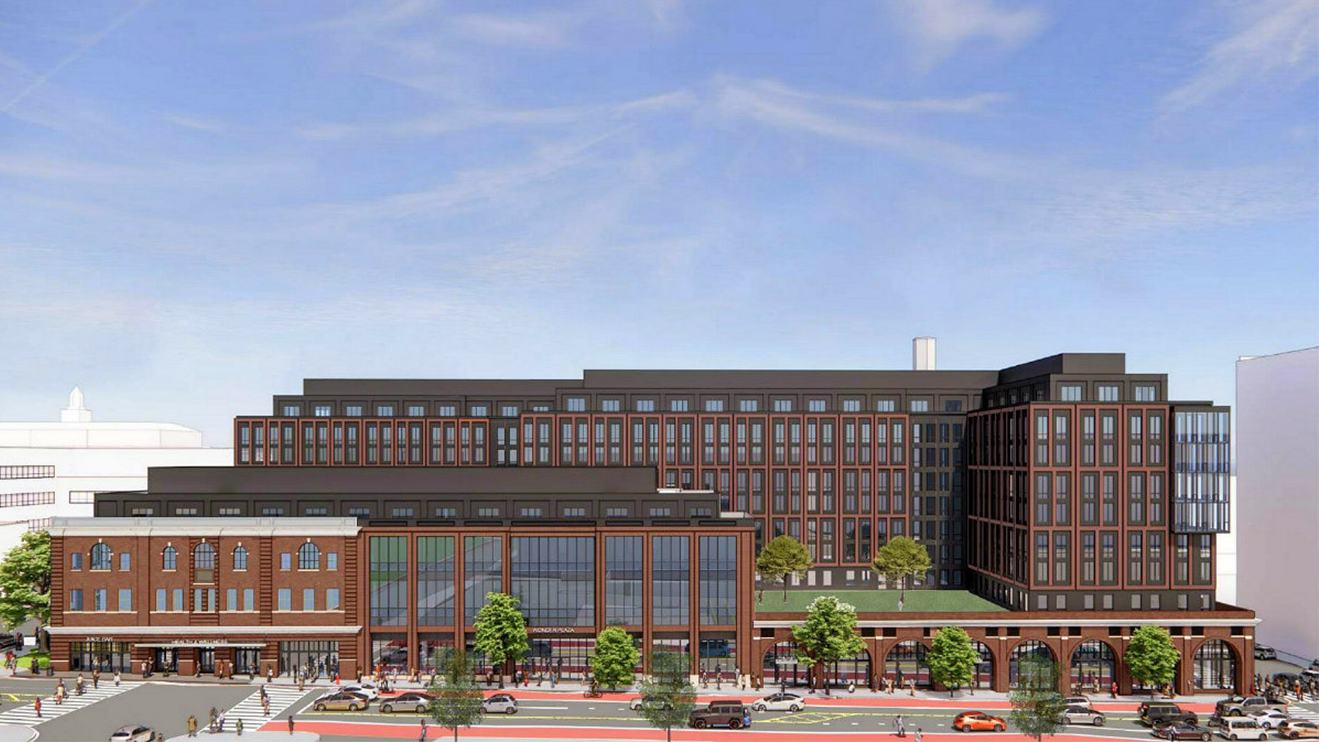 Fusion Building at Howard University with student housing, retail, dining hall, and wellness center.